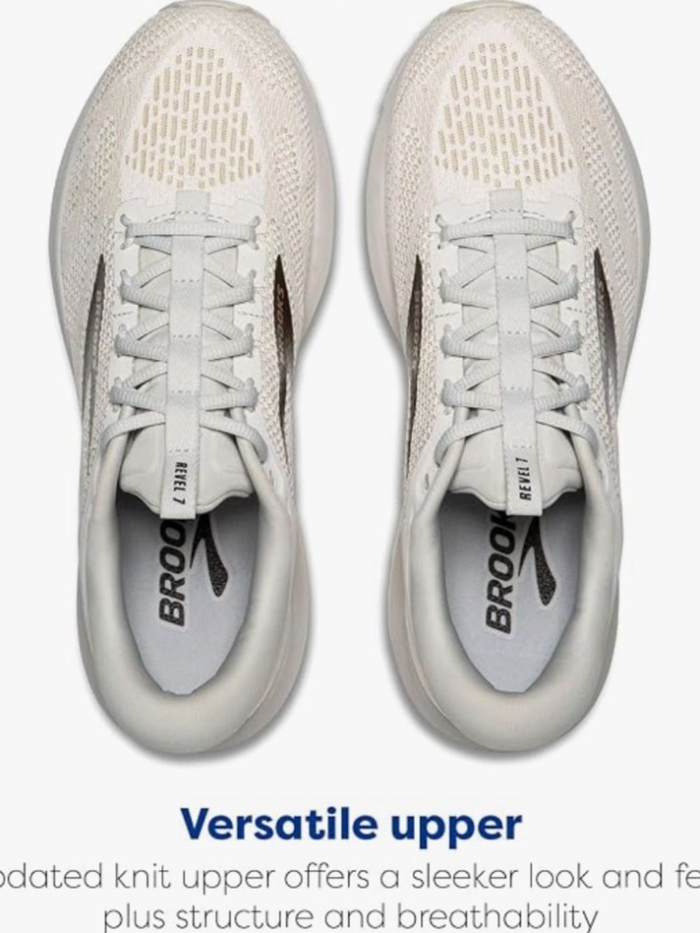 Brooks Revel 7 Shoes | 11.5 | White/Double Cream/Black NWT